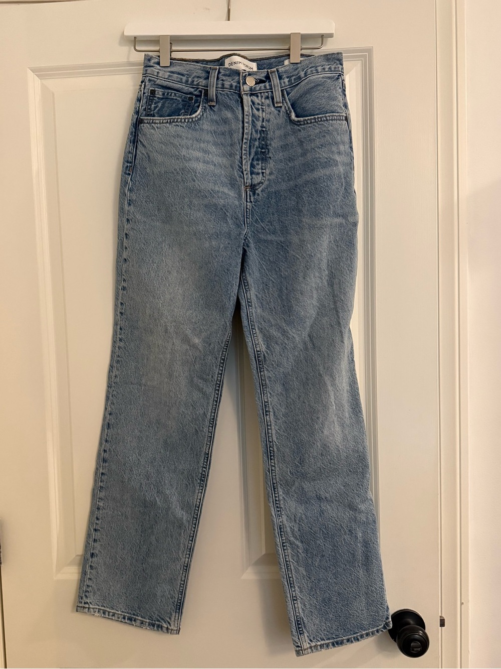 Classic High-Rise Straight Leg Women's Jeans - Medium- Light Blue Wash